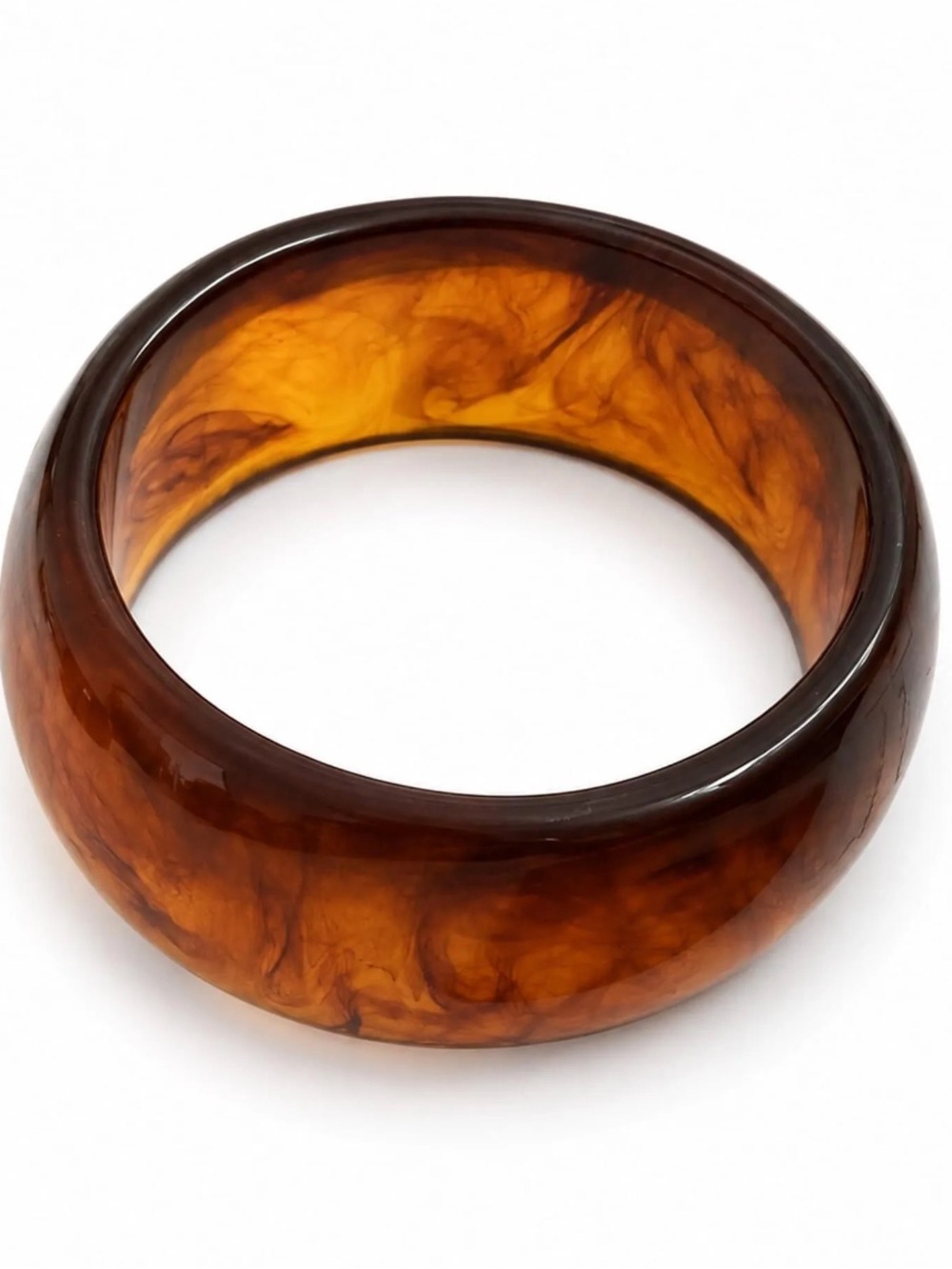 New Mayamar Amber Brown Resin Bangle Bracelet - women Accessory